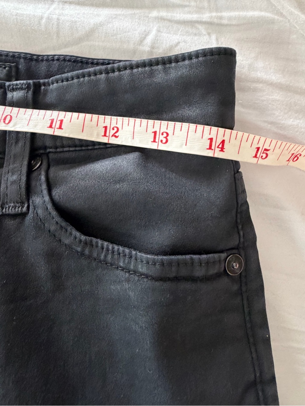 AG Adriano Goldschmied The Mila Jeans 28R Black Coated High Rise Skinny Pants - Picture 8 of 9